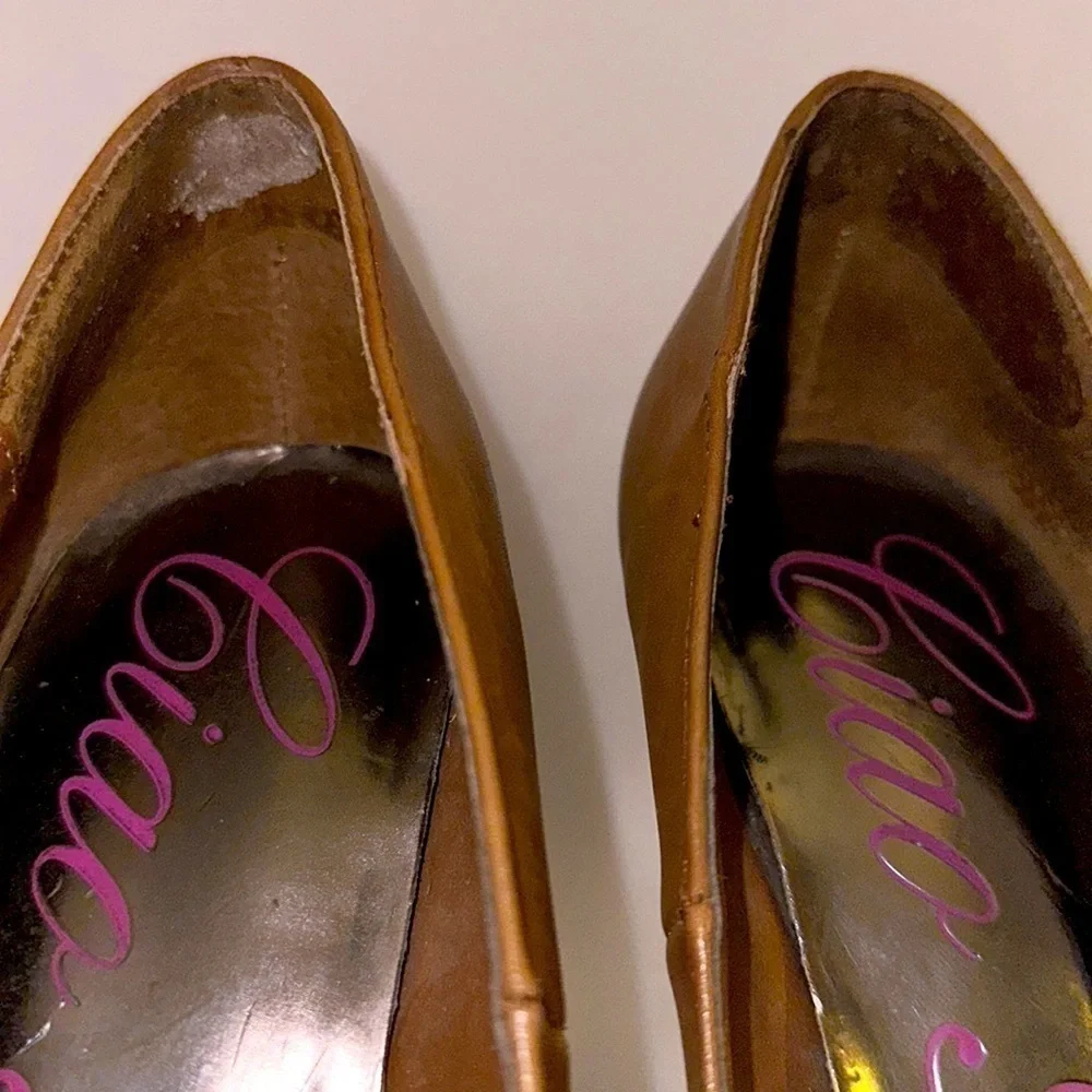 Ciao Bella Tan Leather Platform Heels Size 8.5 - EUC